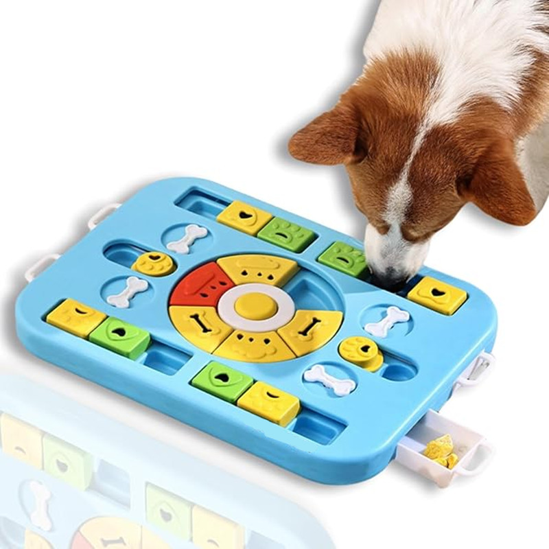 Dog Puzzle Feeder Toy - Интерактивная игрушка-головоломка для больших, средних, маленьких