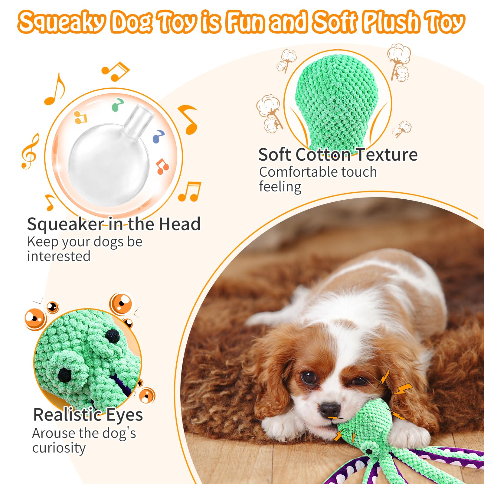 Плюшевая игрушка-осьминог для  – обзор и цена Indestructible Dog Chew Toy